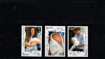 Samoa 2013 MNH Royal Baby 3v Set Birth Prince George William Kate Cambridge
