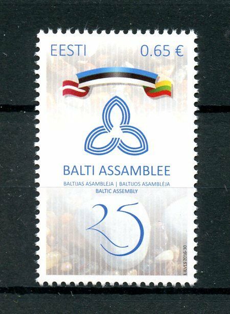 Estonia 2016 MNH Baltic Assembly 25th Anniv 1v Set Flags Stamps