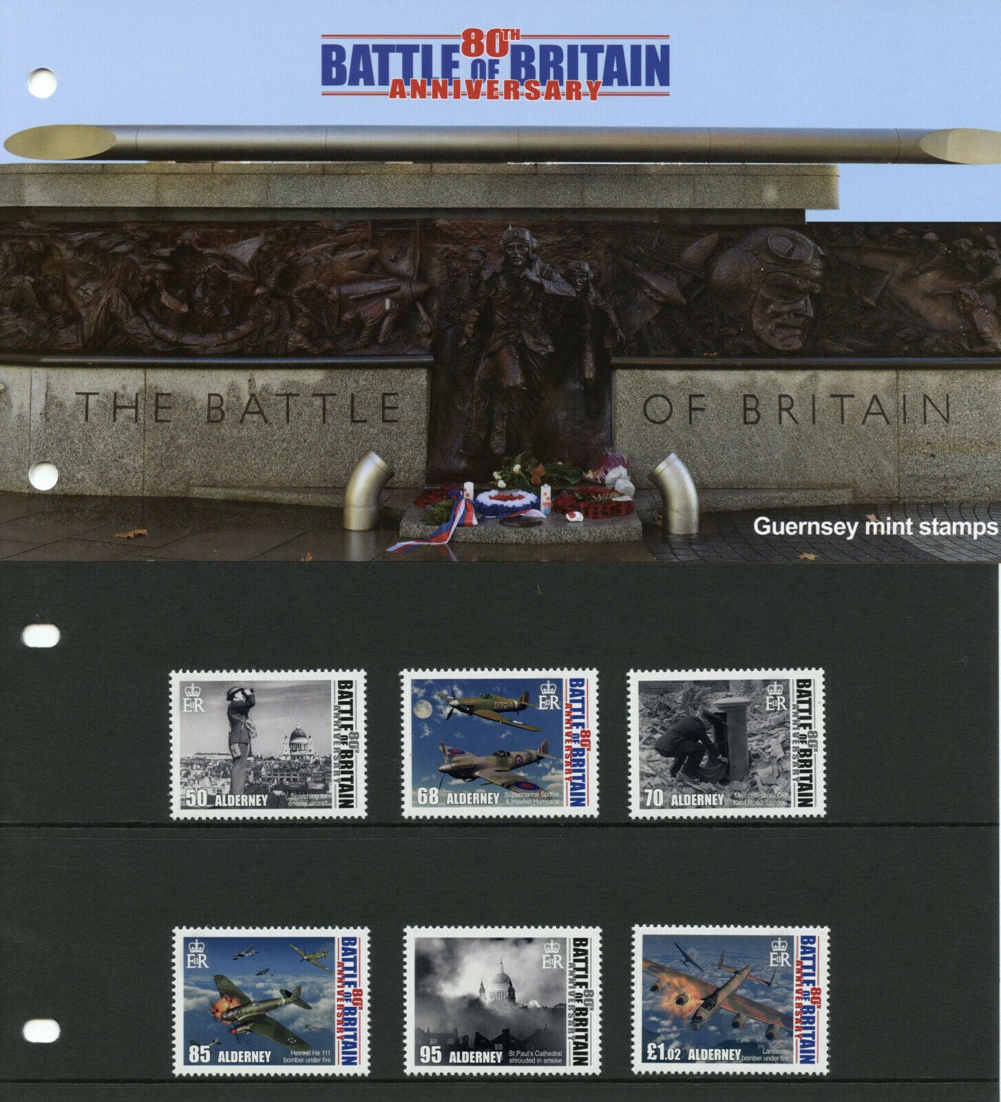 Alderney Military Aviation Stamps 2020 MNH WWII WW2 Battle of Britain 6v Set P/P