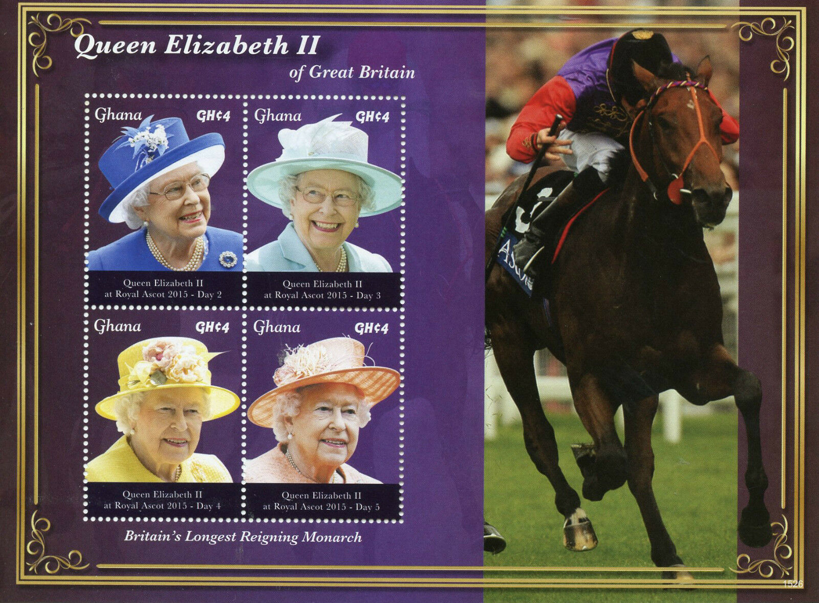 Ghana 2015 MNH Royalty Stamps Queen Elizabeth II Longest Reigning Monarch 4v M/S