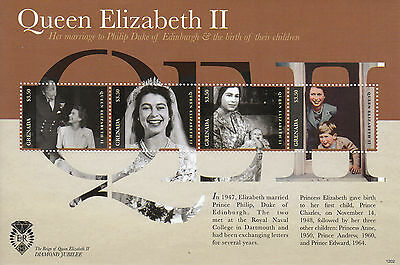 Grenada 2012 MNH Royalty Stamps Queen Elizabeth II Diamond Jubilee 4v M/S
