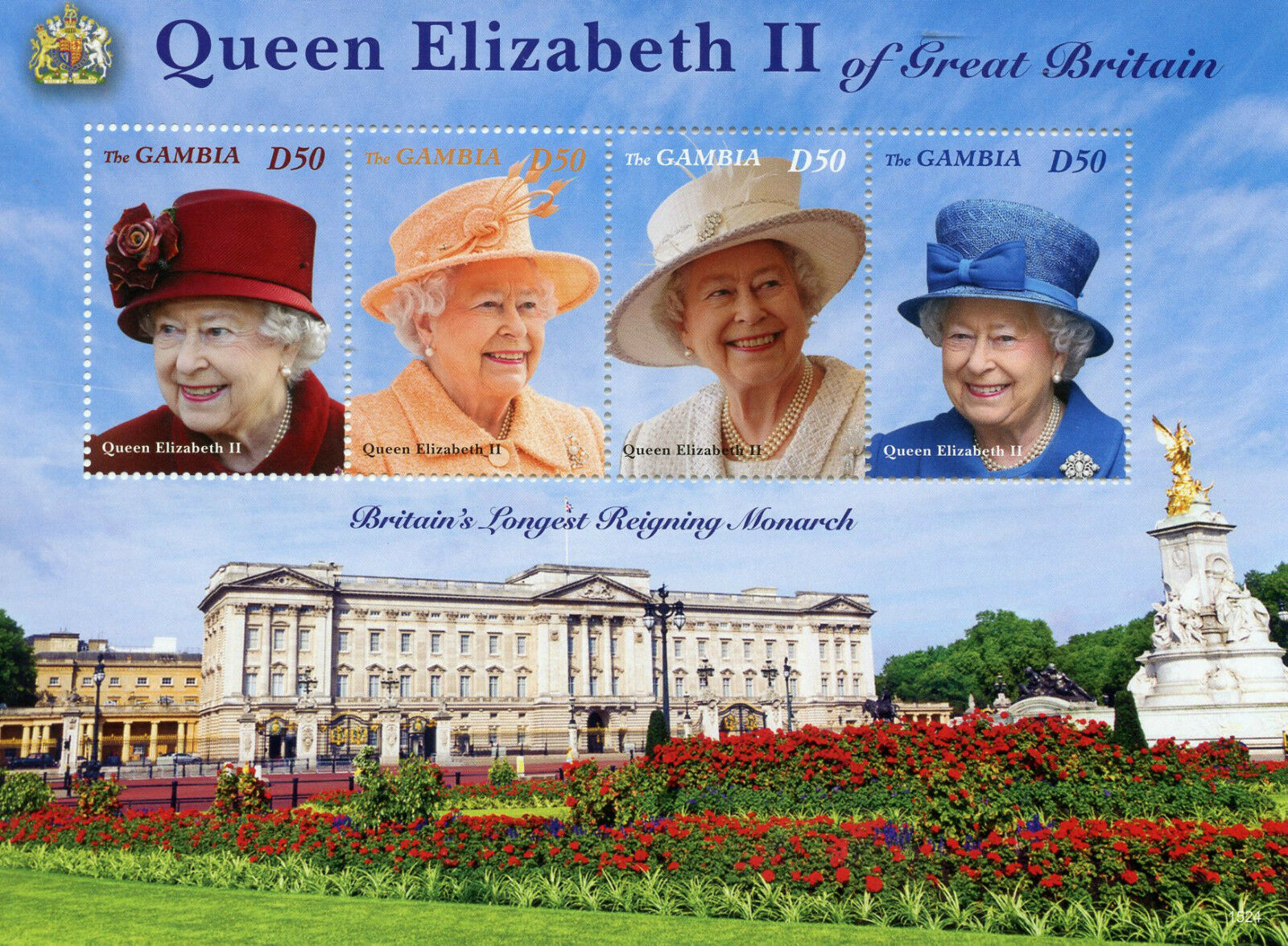 Gambia 2015 MNH Royalty Stamps Queen Elizabeth II Longest Reign Monarch 4v M/S