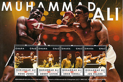 Ghana Boxing Stamps 2012 MNH Muhammad Ali Sonny Liston Joe Frazier Sports 4v M/S