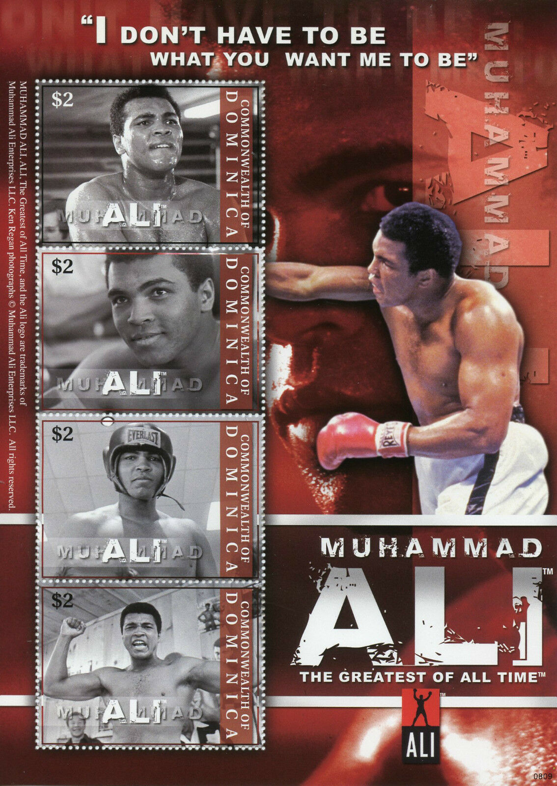 Dominica 2008 MNH Boxing Stamps Muhammad Sports Famous People 4v M/S I