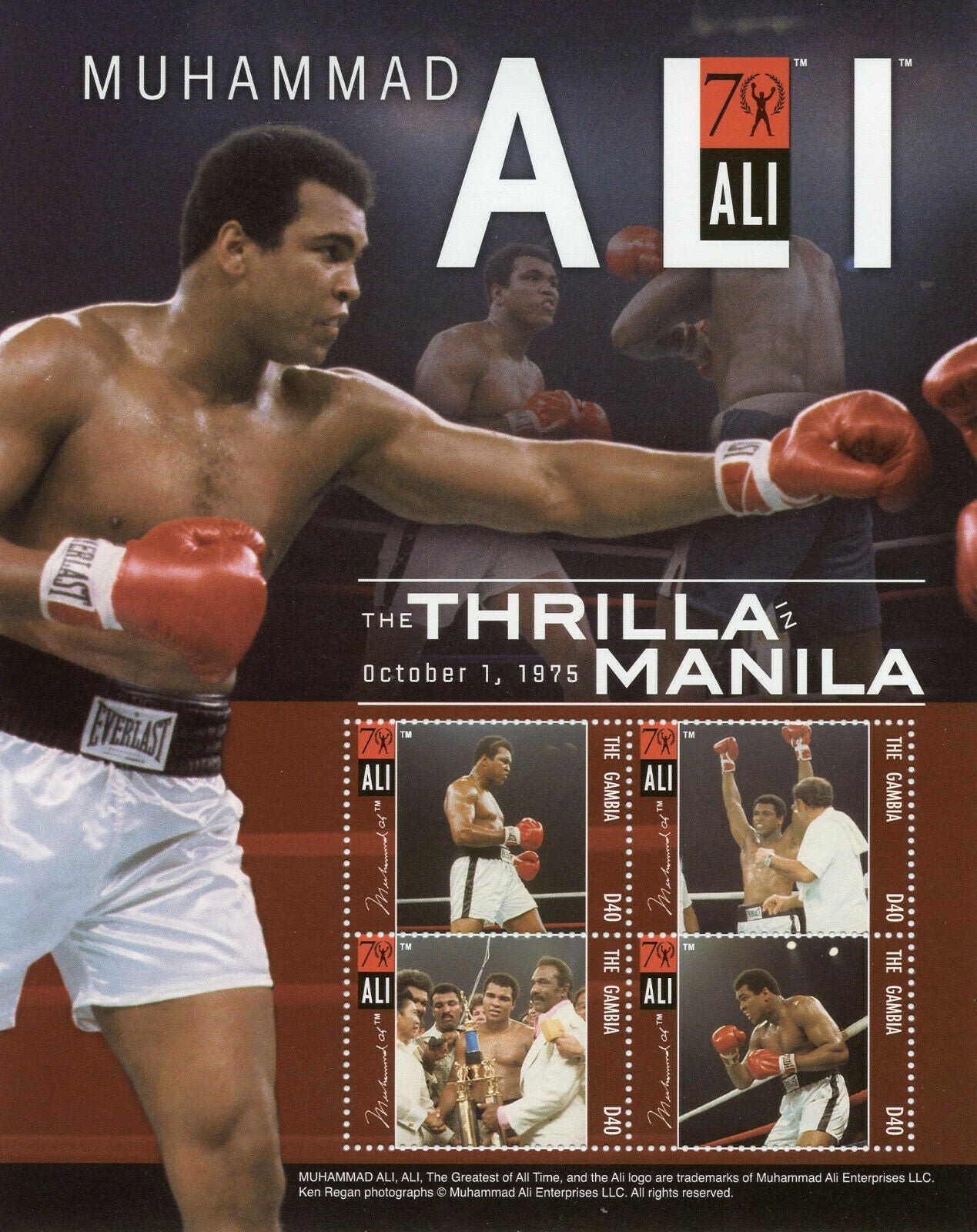 Gambia 2012 MNH Boxing Stamps Muhammad Ali Thrilla in Manila Sports 4v M/S I