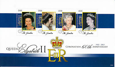Gambia 2013 MNH Royalty Stamps Queen Elizabeth II Coronation 60th Anniv 4v M/S I