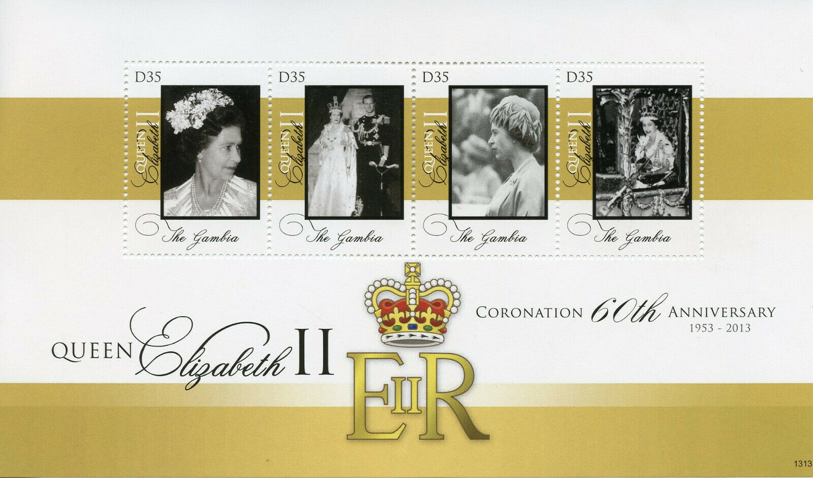 Gambia 2013 MNH Royalty Stamps Queen Elizabeth II Coronation 60th Anniv 4v MS II