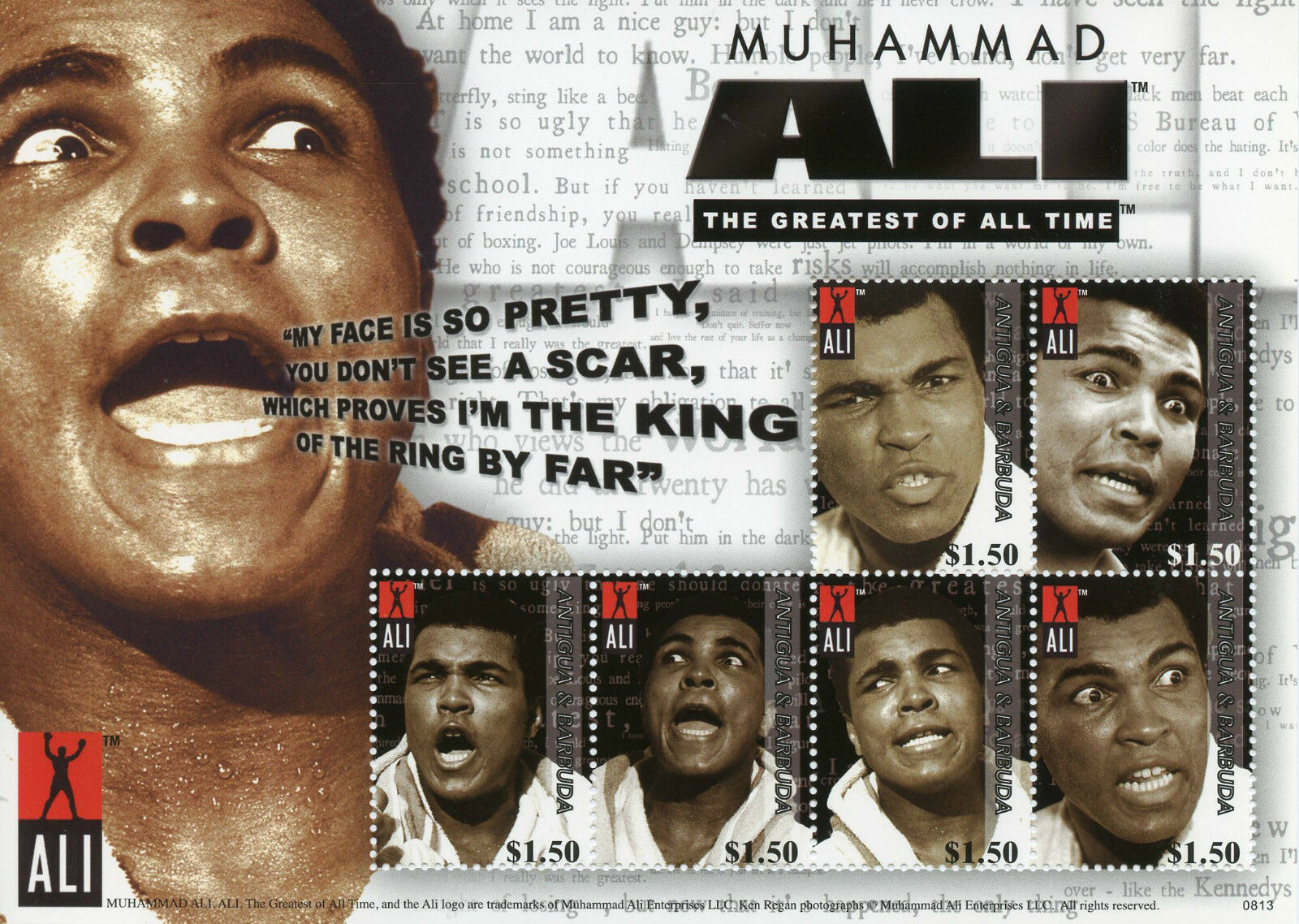 Antigua & Barbuda 2008 MNH Boxing Stamps Muhammad Ali Greatest All Time 6v M/S I