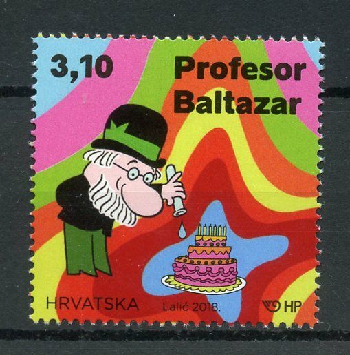 Croatia 2018 MNH Professor Balthazar Baltazar 1v Set Cartoons Animation Stamps