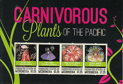 Micronesia Stamps 2012 MNH Carnivorous Plants Pacific Pitcher Plant 4v M/S