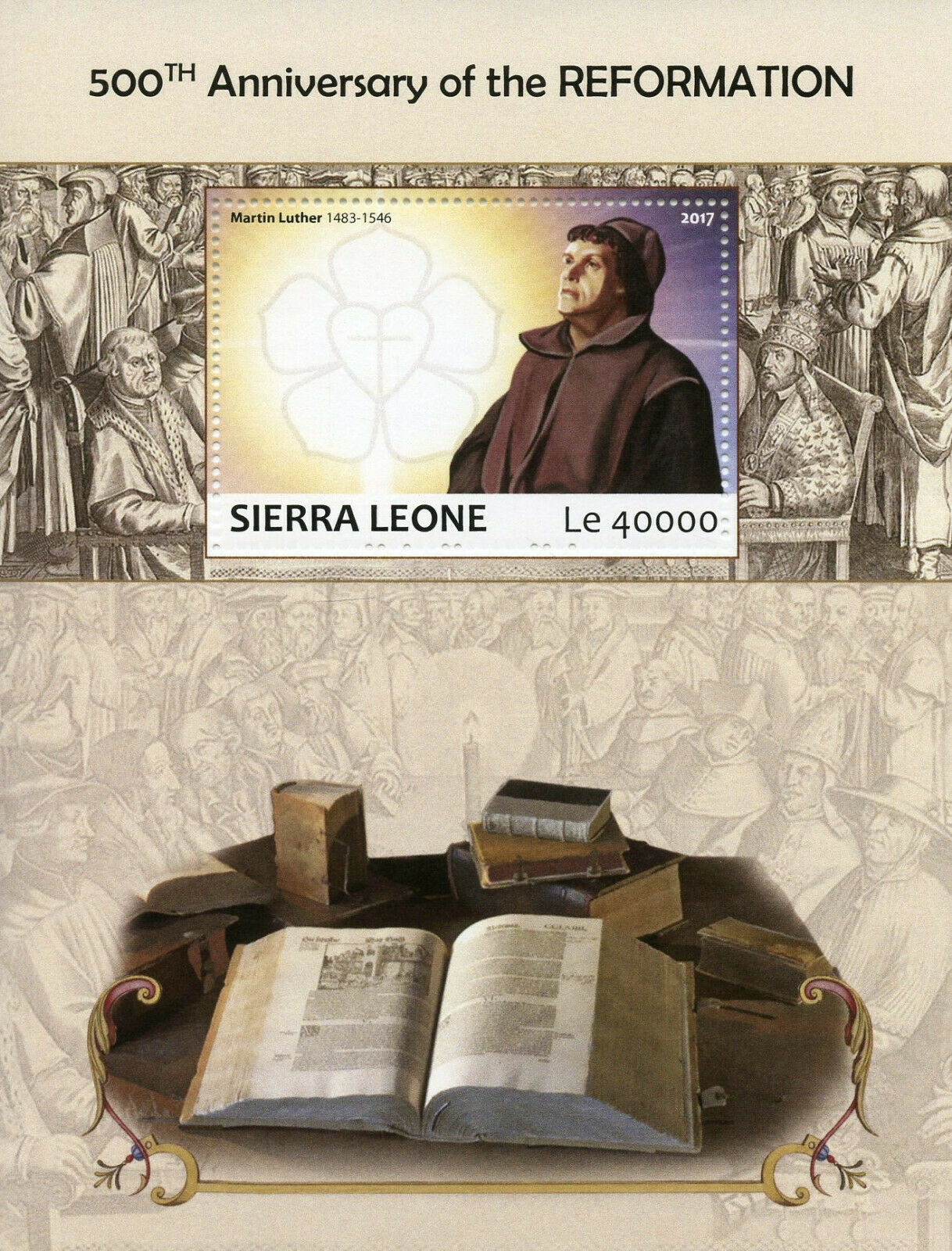 Sierra Leone Reformation Stamps 2017 MNH Martin Luther People Religion 1v S/S