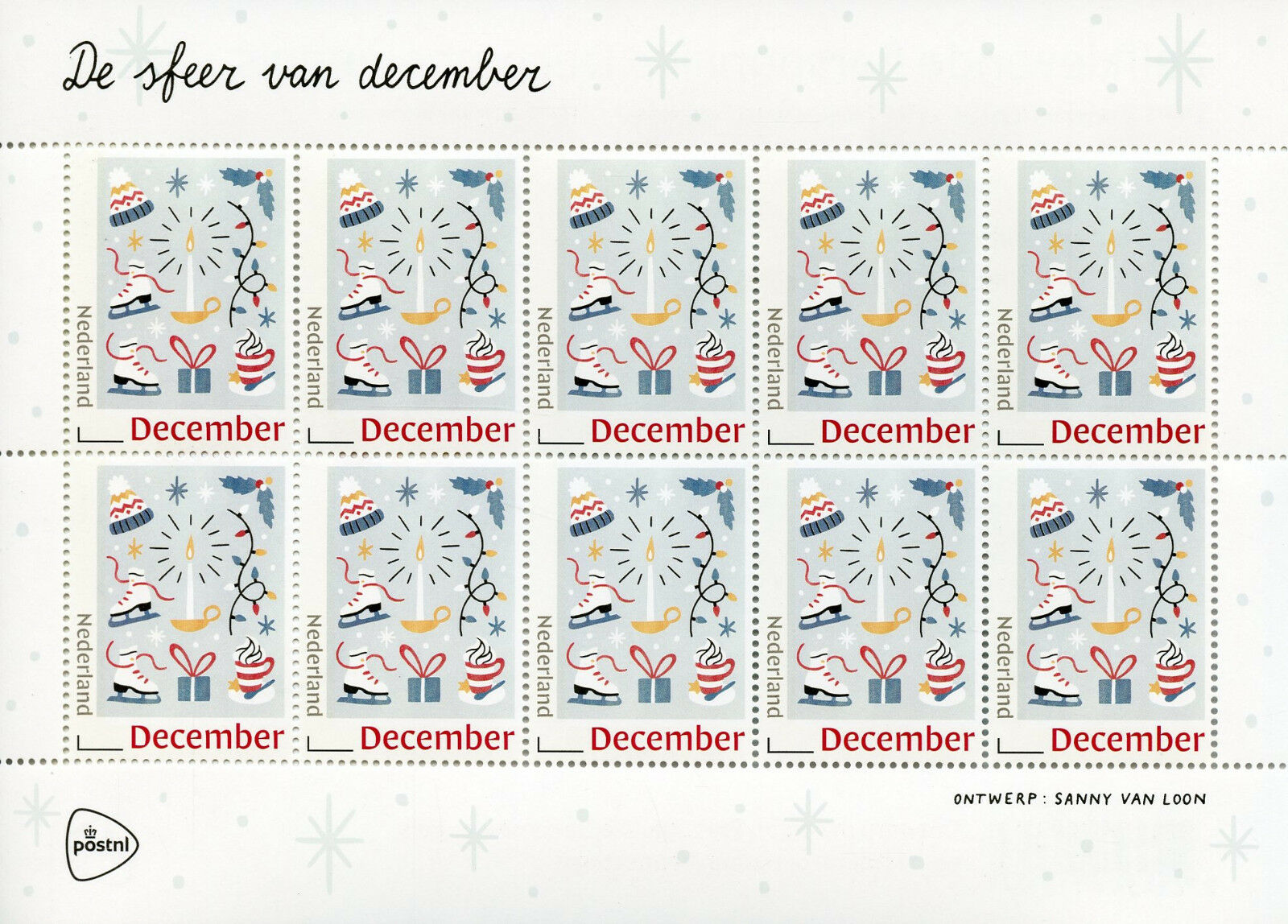 Netherlands 2018 MNH December Christmas Decorations 10v M/S Seasonal Stamps