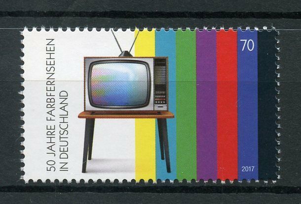 Germany 2017 MNH Colour TV Television 50th Anniv 1v Set Stamps