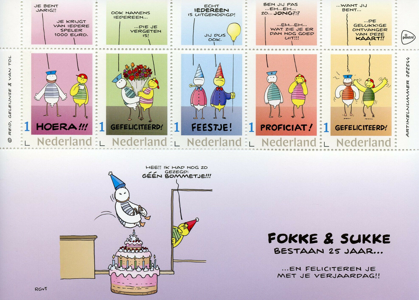 Netherlands 2018 MNH Fokke & Sukke 25 Years 5v M/S II Greetings Cartoons Stamps