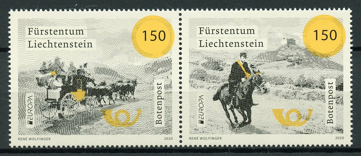 Liechtenstein Postal Services Stamps 2020 MNH Ancient Routes Europa 2v Set