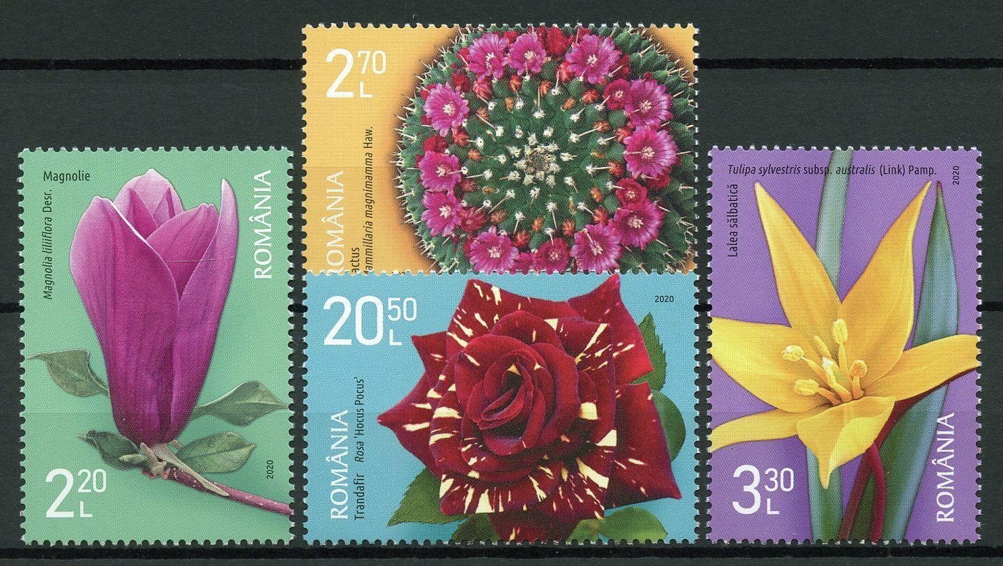Romania Flowers Stamps 2020 MNH Dimitrie Brandza Botanical Gardens Roses 4v Set
