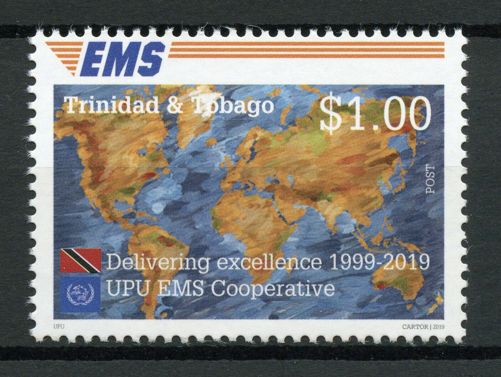Trinidad & Tobago Postal Services Stamps 2019 MNH UPU EMS Cooperative 1v Set