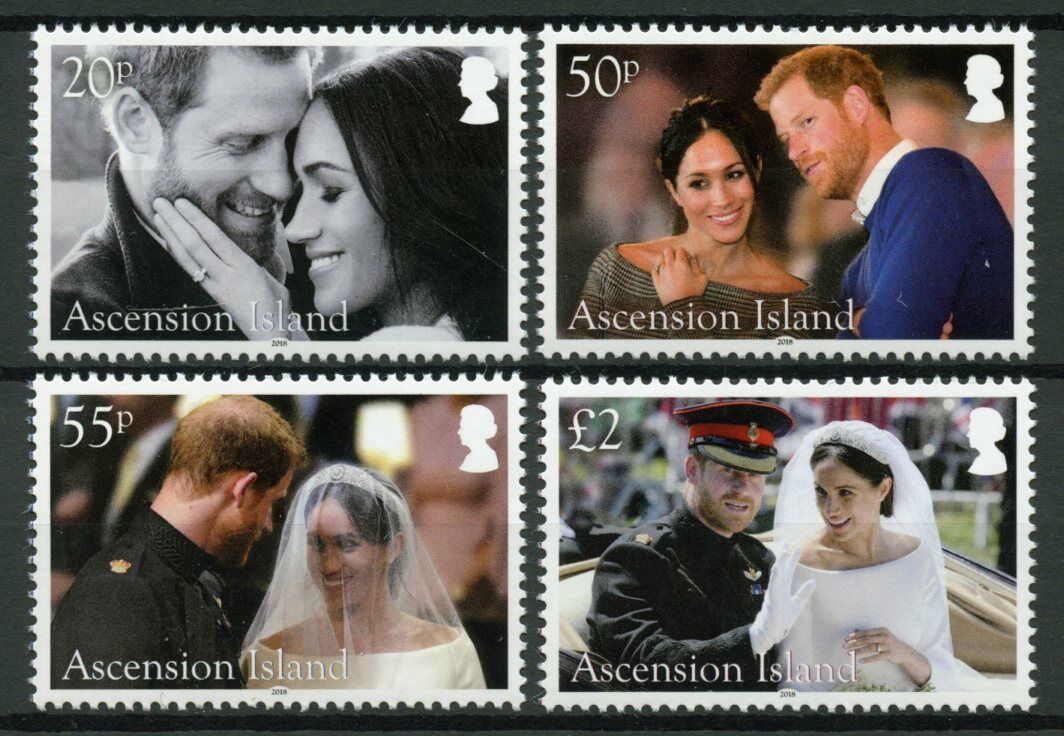 Ascension Island 2018 MNH Royalty Stamps Prince Harry & Meghan Royal Wedding 4v Set