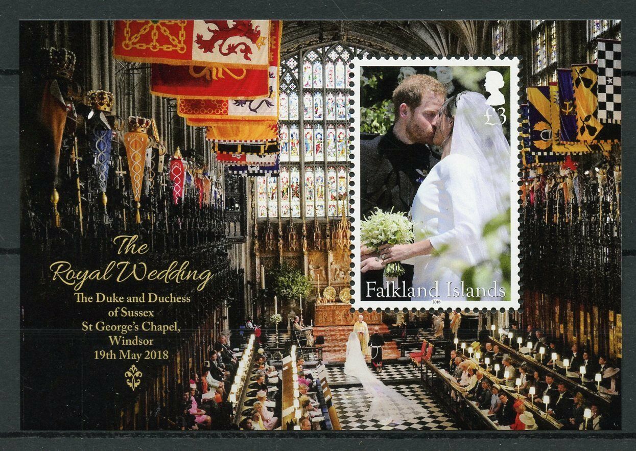 Falkland Islands 2018 MNH Royalty Stamps Prince Harry & Meghan Royal Wedding 1v M/S
