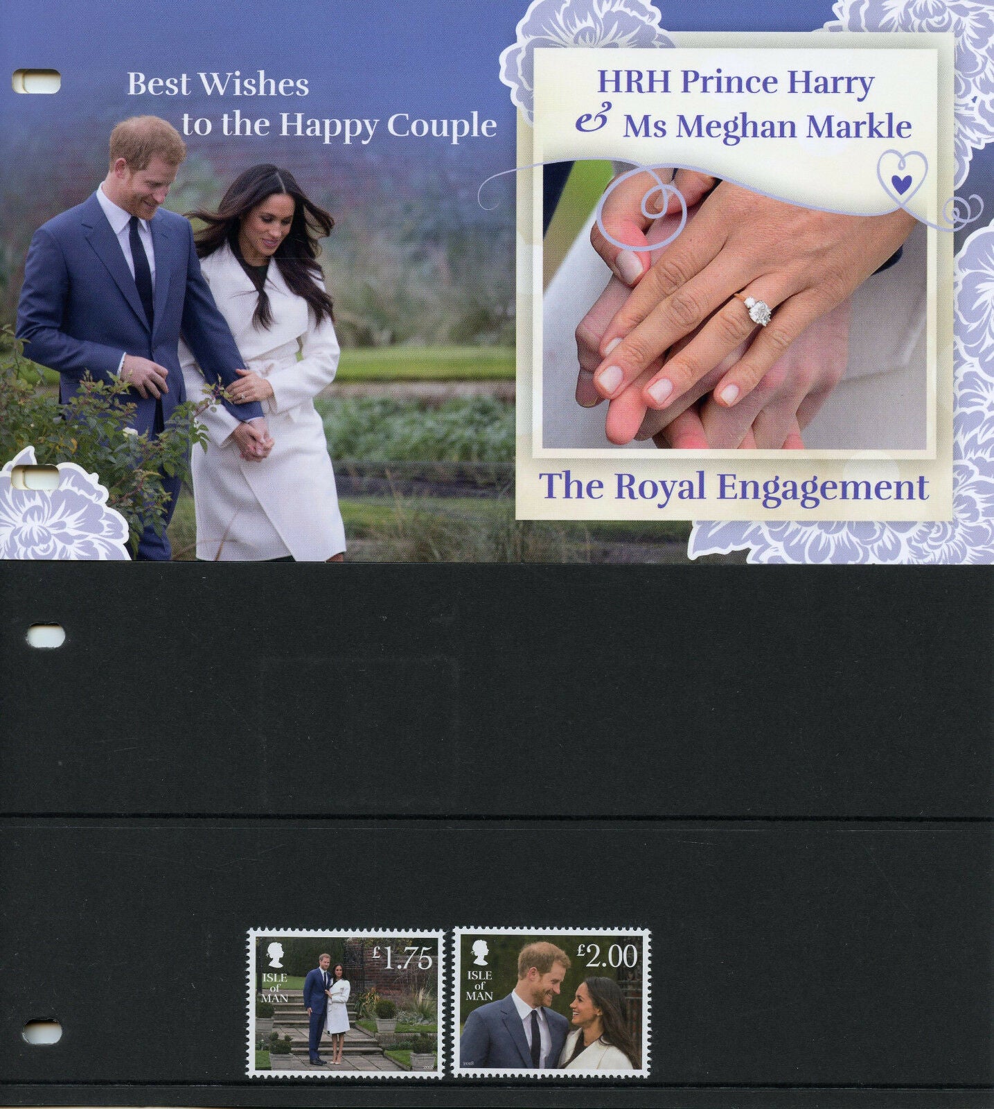 Isle of Man IOM 2018 MNH Prince Harry & Meghan 2v Set Pres Pack Royalty Stamps