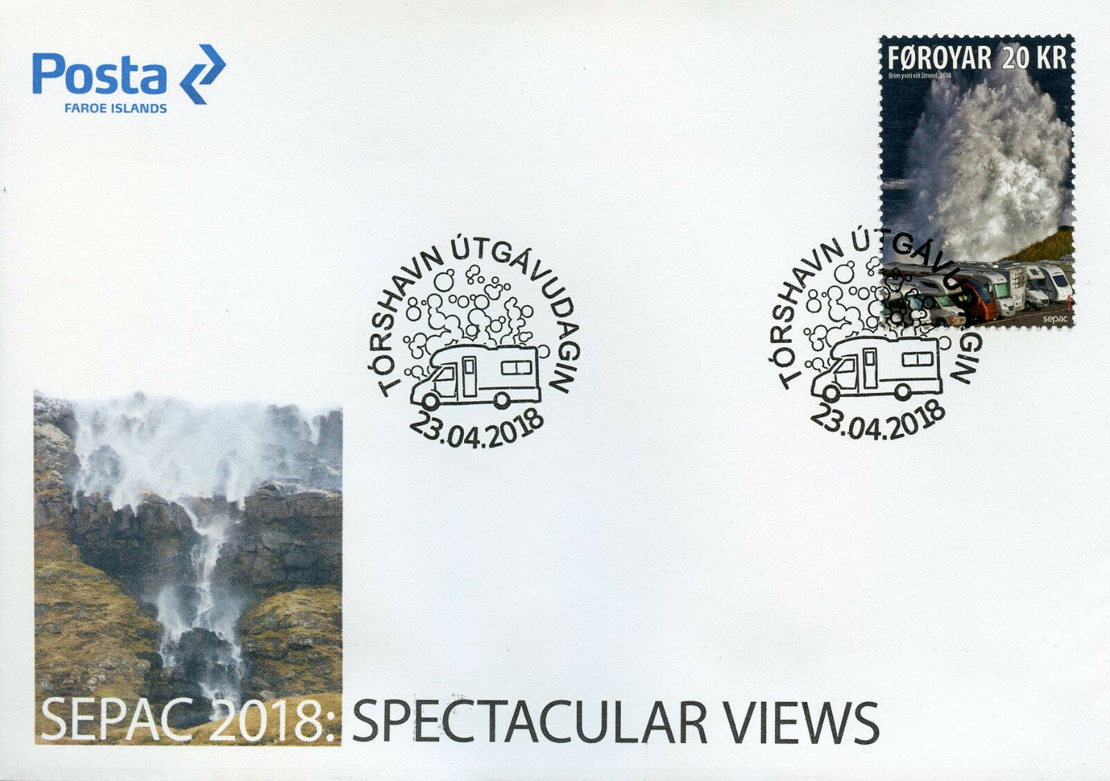 Faroes Faroe Islands 2018 FDC Spectacular Views SEPAC 1v Cover Tourism Stamps