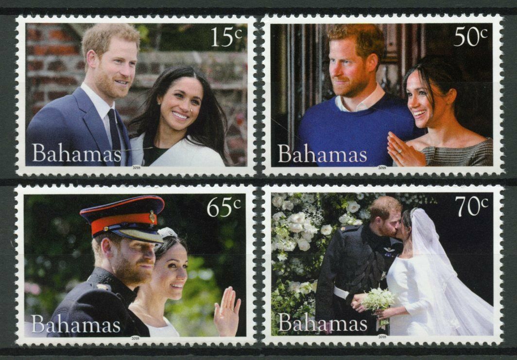 Bahamas 2018 MNH Royalty Stamps Prince Harry & Meghan Royal Wedding 4v Set