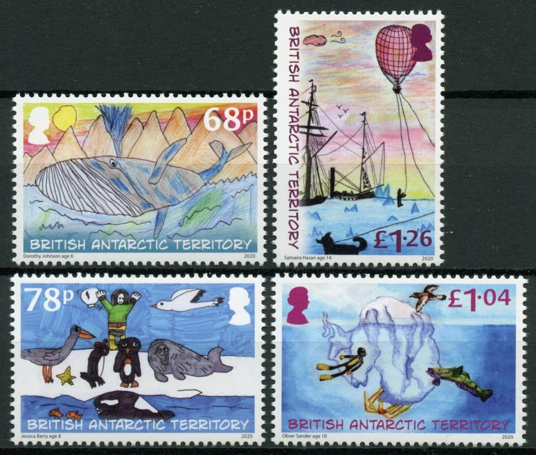 BAT 2020 MNH Philately Stamps Stamp Design Competition Birds Whales 4v Set