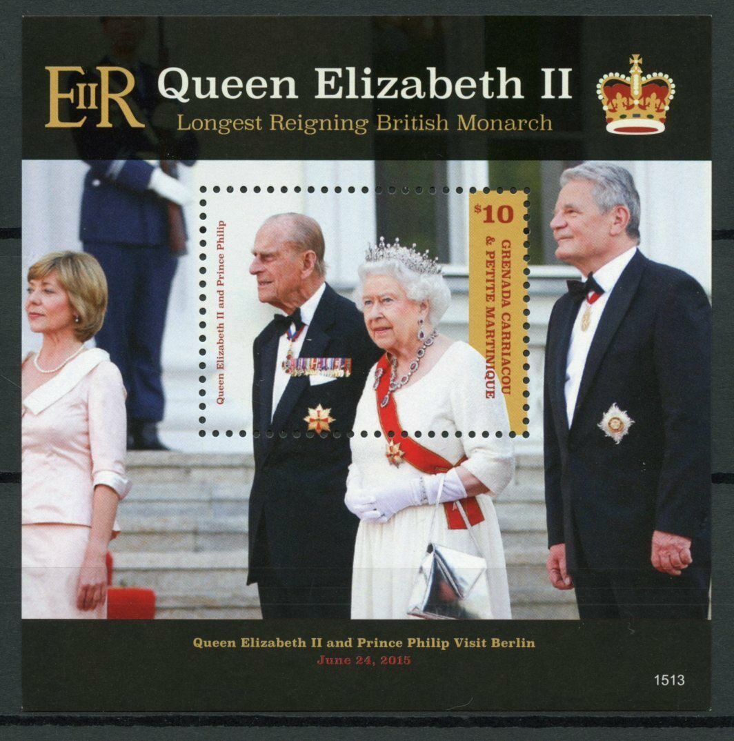 Grenadines Grenada 2015 MNH Royalty Stamps Queen Elizabeth II Long Reign 1v S/S