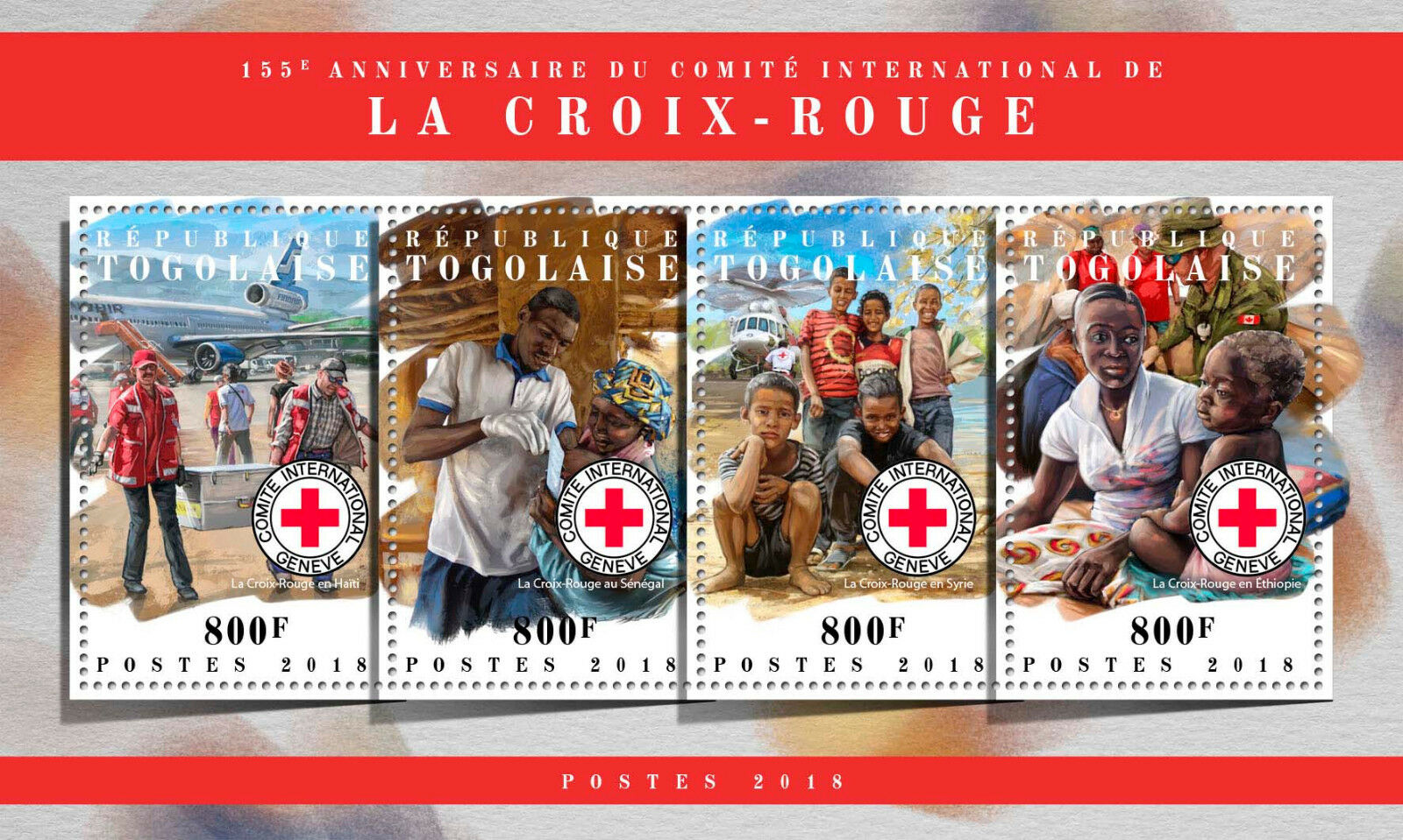Togo 2018 MNH Red Cross 155th Anniv 4v M/S Medical Health Stamps