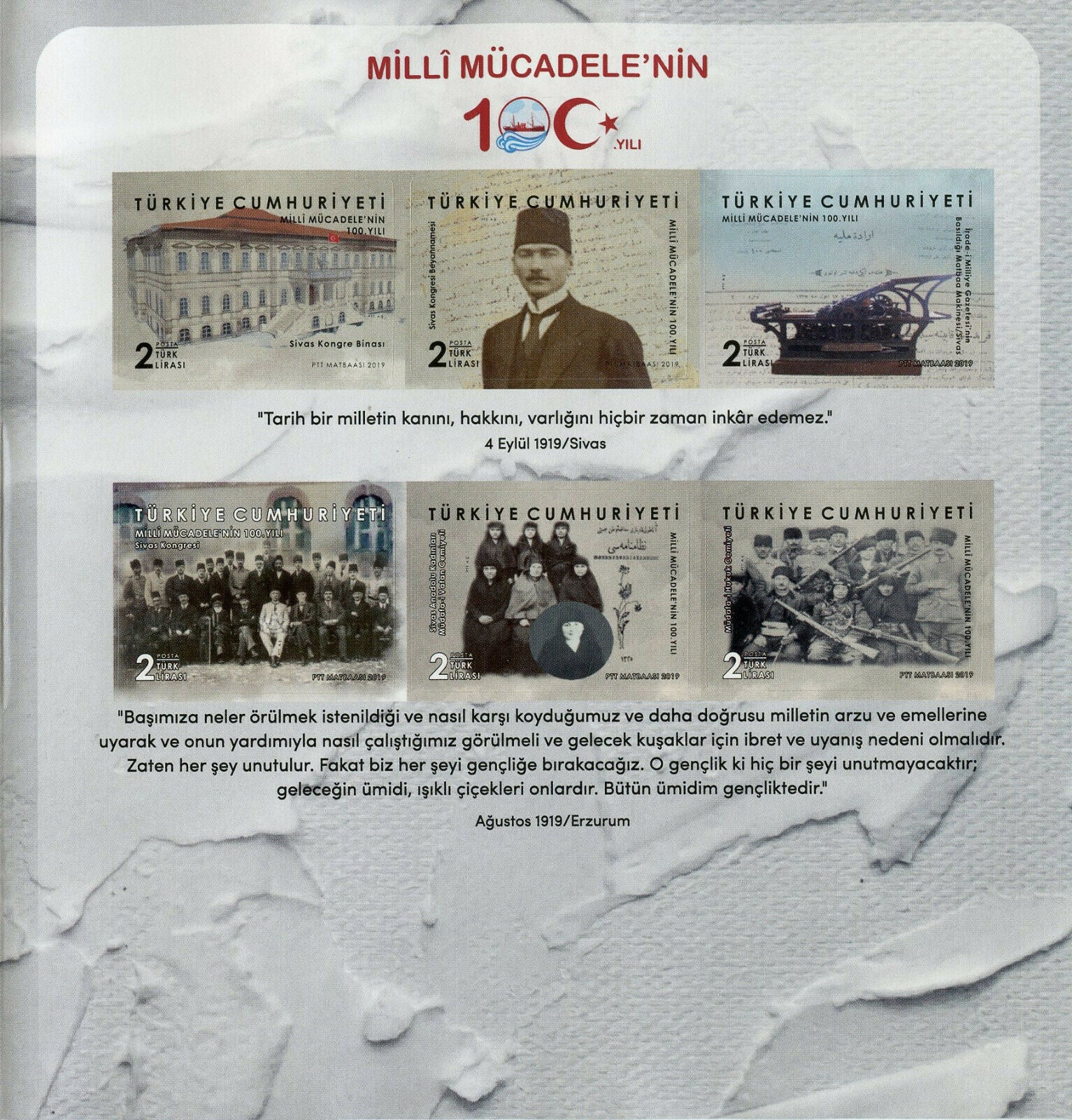 Turkey Military Stamps 2019 MNH War of Independence Ataturk 24v S/A Booklet