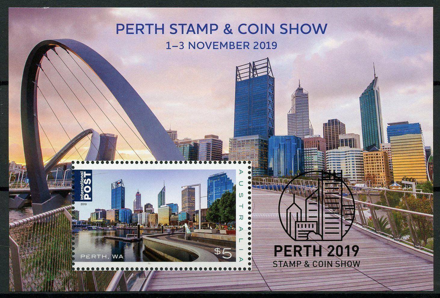 Australia Architecture Stamps 2019 MNH Perth Stamp Coin Show Bridges 1v M/S