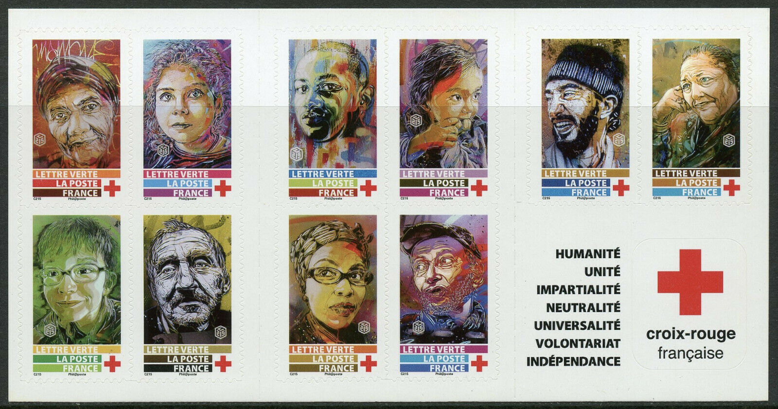 France 2019 MNH Red Cross 10v S/A Booklet Medical Health Stamps