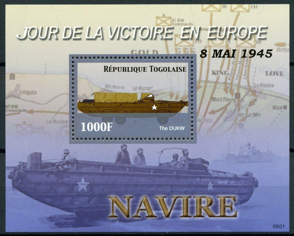 Togo Military Stamps 2006 MNH WWII WW2 VE Day End World War II DUKW 1v S/S