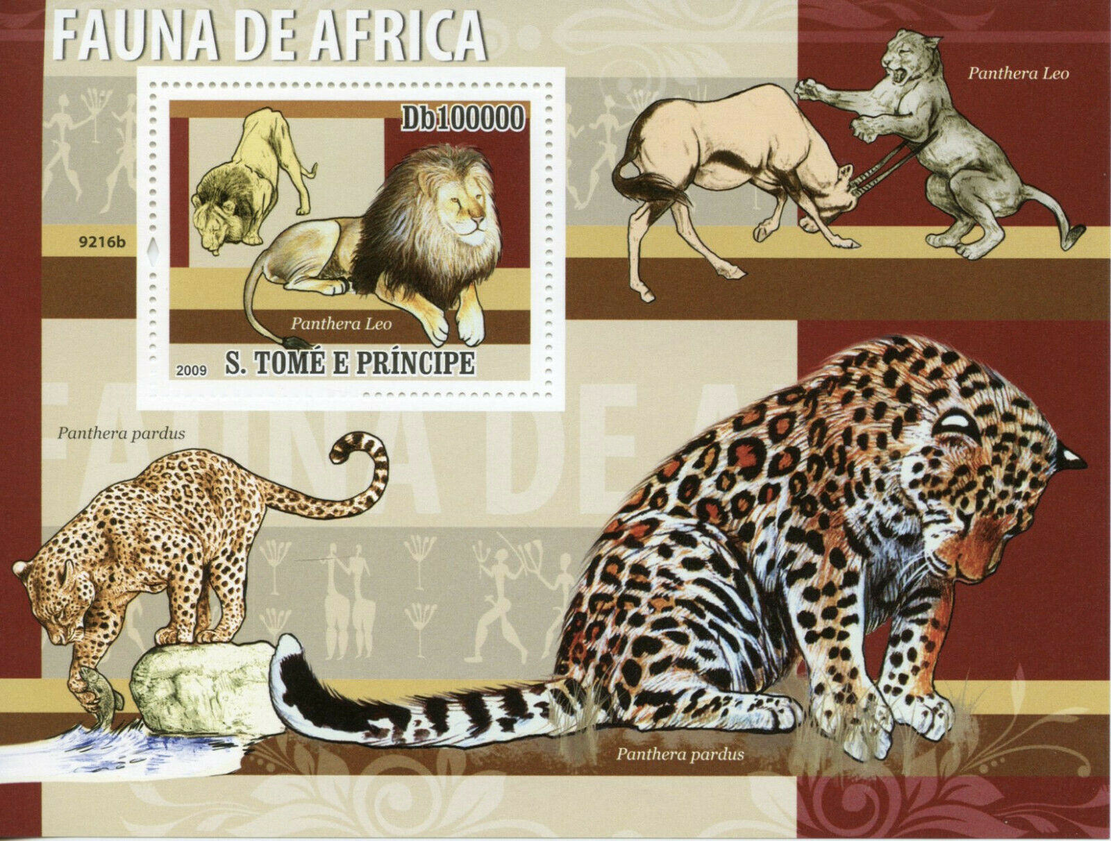 Sao Tome & Principe Wild Animals Stamps 2009 MNH Lions Lion African Fauna 1v S/S