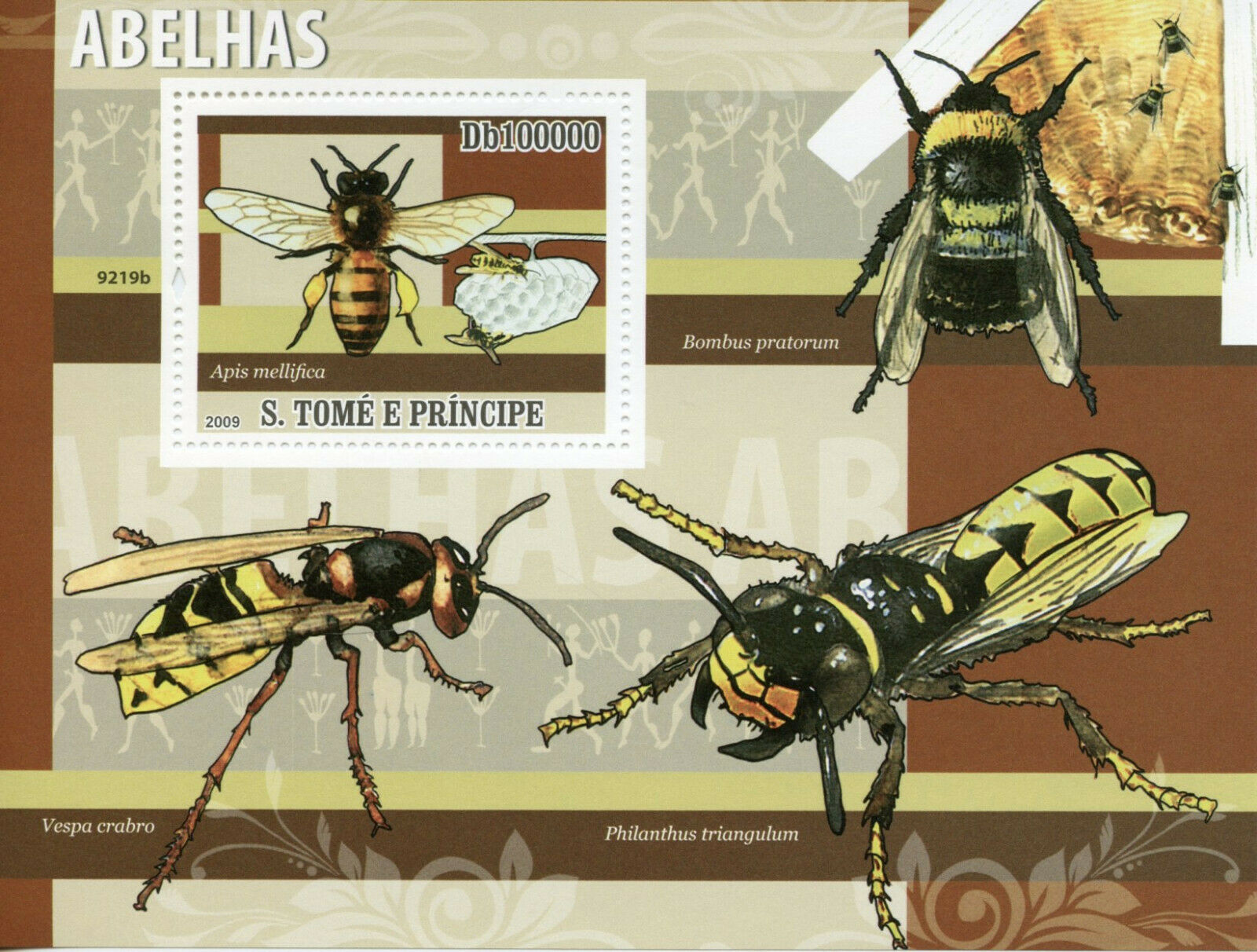 Sao Tome & Principe Bees Stamps 2009 MNH Honey Bee Insects 1v S/S