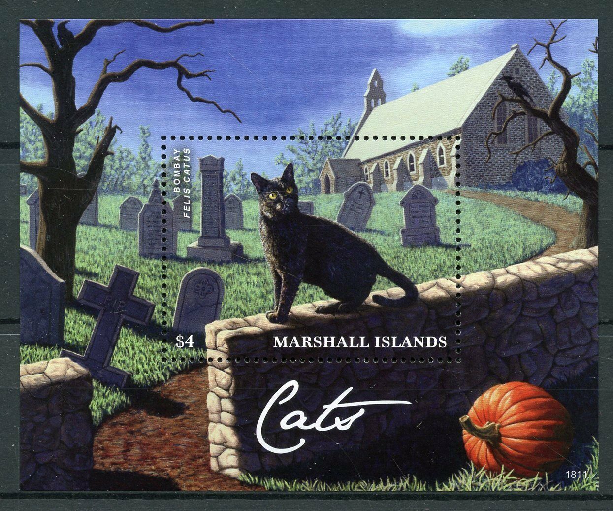 Marshall Islands 2018 MNH Cats Stamps Bombay Cat Cemetery Graveyard 1v S/S