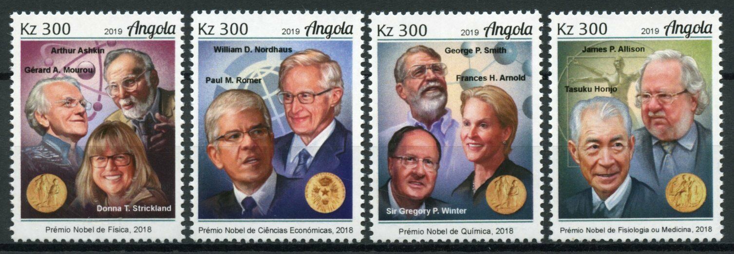 Angola Science Stamps 2019 MNH Nobel Prize Winners Chemistry Physics 4v Set