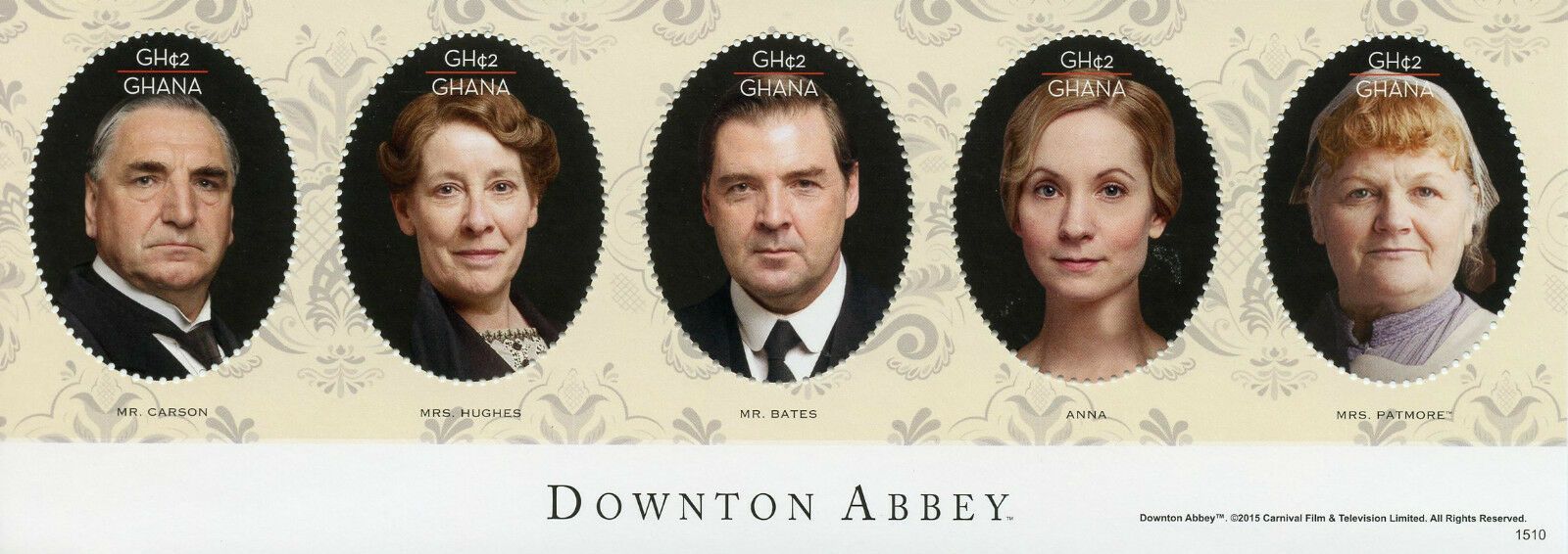 Ghana 2015 MNH Downton Abbey Stamps Mr Bates Mrs Hughes TV Series 5v M/S II