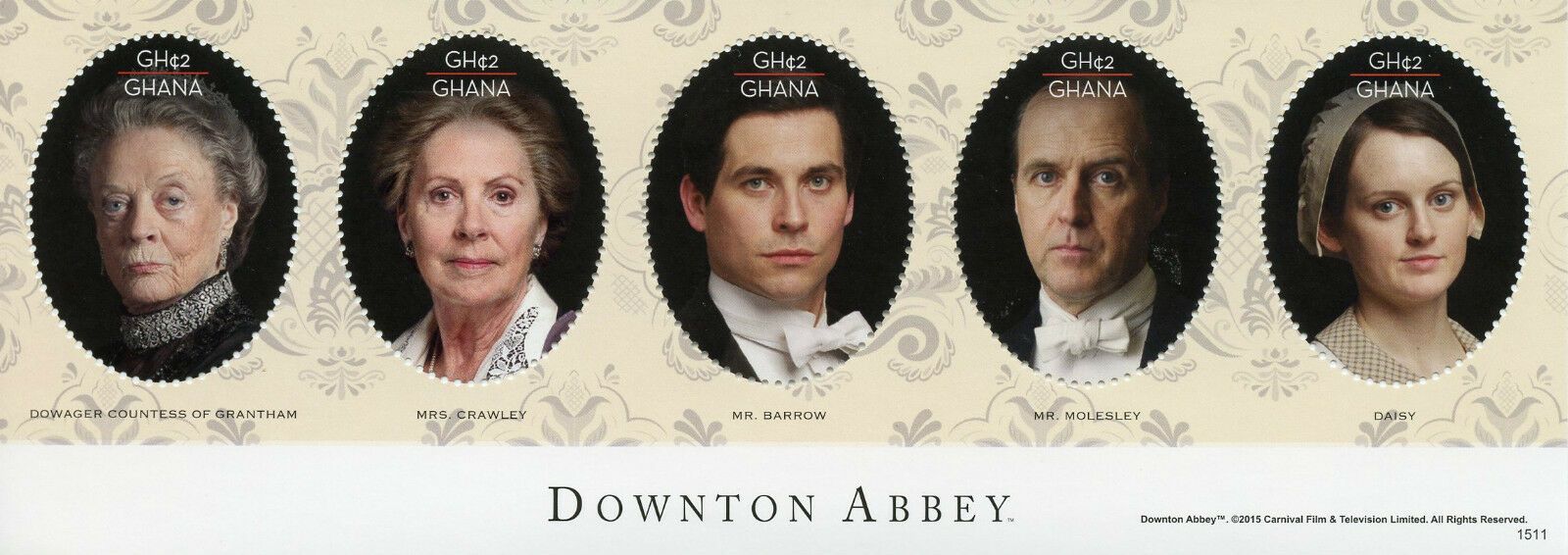 Ghana 2015 MNH Downton Abbey Stamps Countess Grantham TV Series 5v M/S III