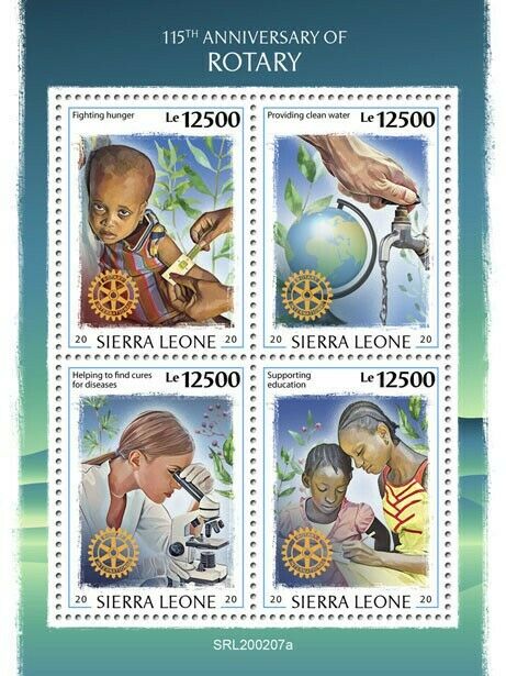 Sierra Leone Medical Stamps 2020 MNH Rotary International Education 4v M/S