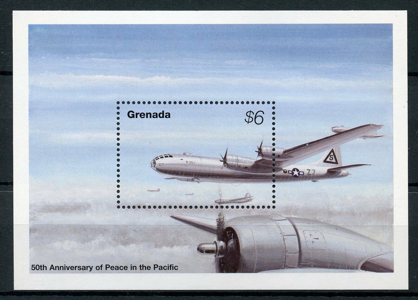 Grenada Military Aviation Stamps 1995 MNH WWII WW2 VJ Day Peace in Pacific 1v SS