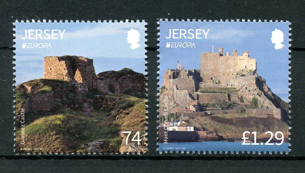 Jersey 2017 MNH Castles & Forts EUROPA ONLY 2v Set Architecture Stamps