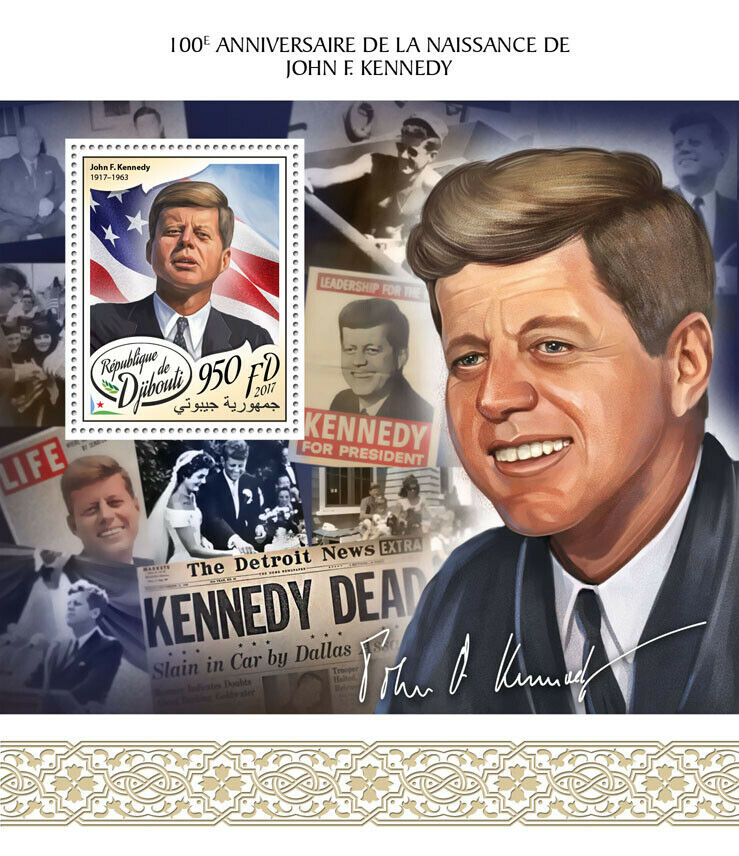 Djibouti 2017 MNH JFK Stamps John F Kennedy Jackie US Presidents People 1v S/S