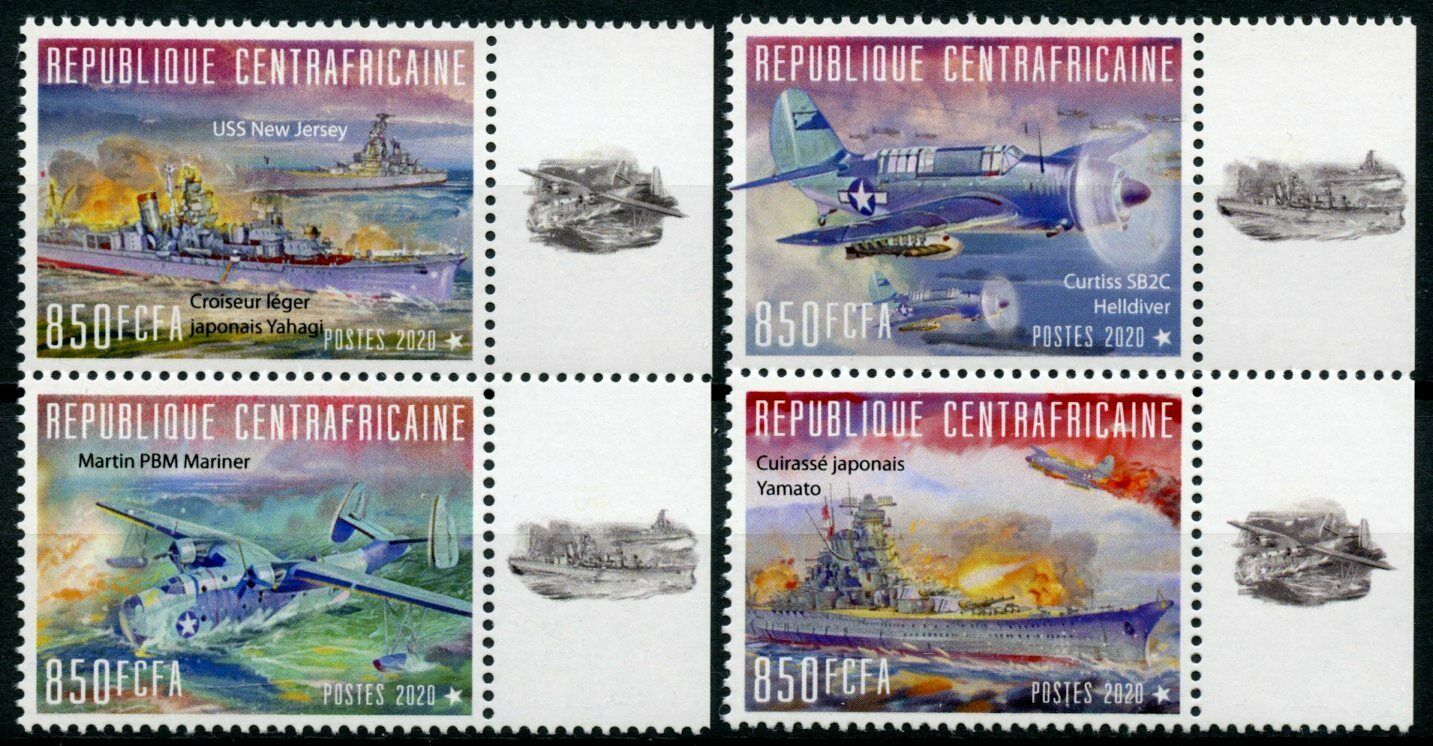 Central African Rep Military Stamps 2020 MNH WWII WW2 Battle of Okinawa 4v Set