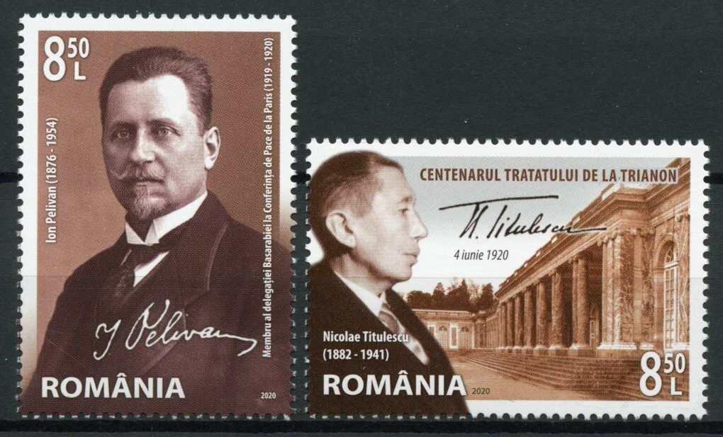 Romania Military Stamps 2020 MNH WWI WW1 Paris Peace Conference Trianon 2v Set