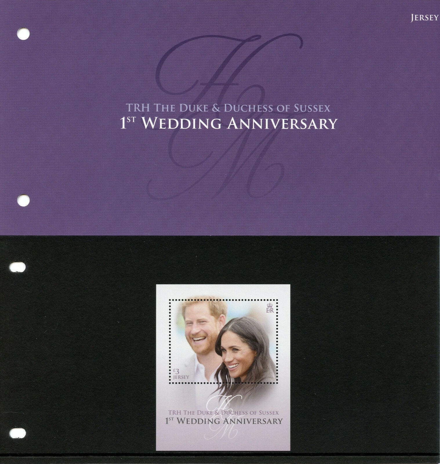 Jersey 2019 MNH Prince Harry Meghan 1st Wedding 1v M/S Pres Pack Royalty Stamps