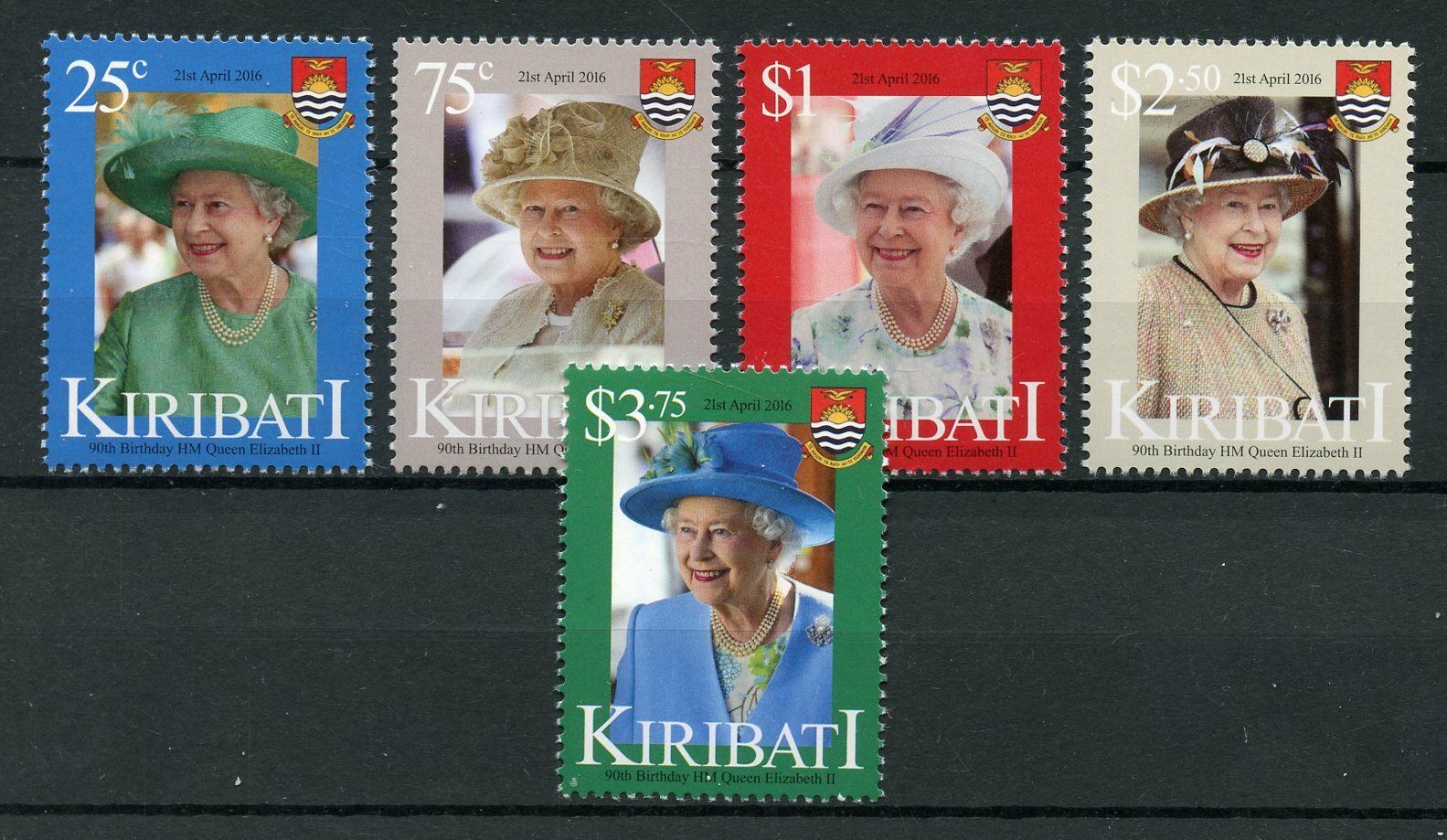 Kiribati 2016 MNH Royalty Stamps Queen Elizabeth II 90th Birthday Anniv 5v Set