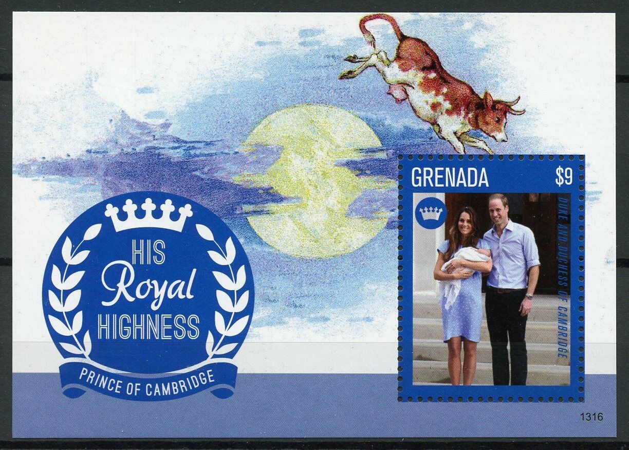 Grenada Royalty Stamps 2013 MNH Prince George Royal Baby William & Kate 1v S/S