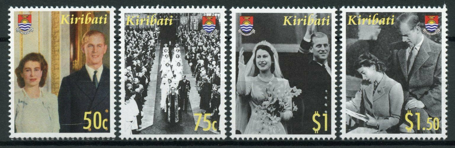 Kiribati 2007 MNH Royalty Stamps Diamond Wedding Queen Elizabeth II Prince Philip 4v Set