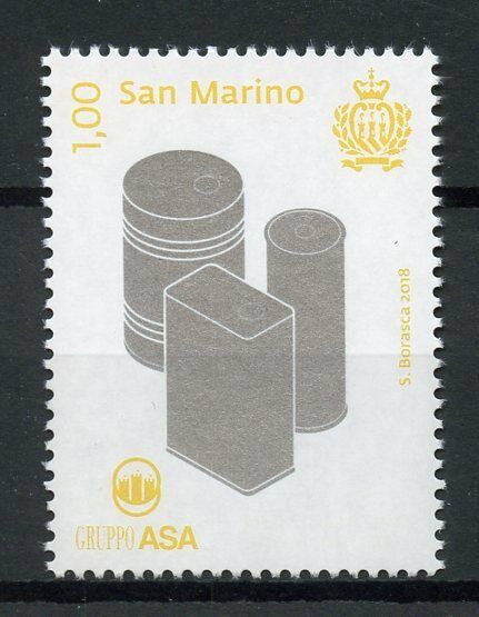 San Marino 2018 MNH Gruppo ASA Group Metal Packaging 1v Set Industry Stamps